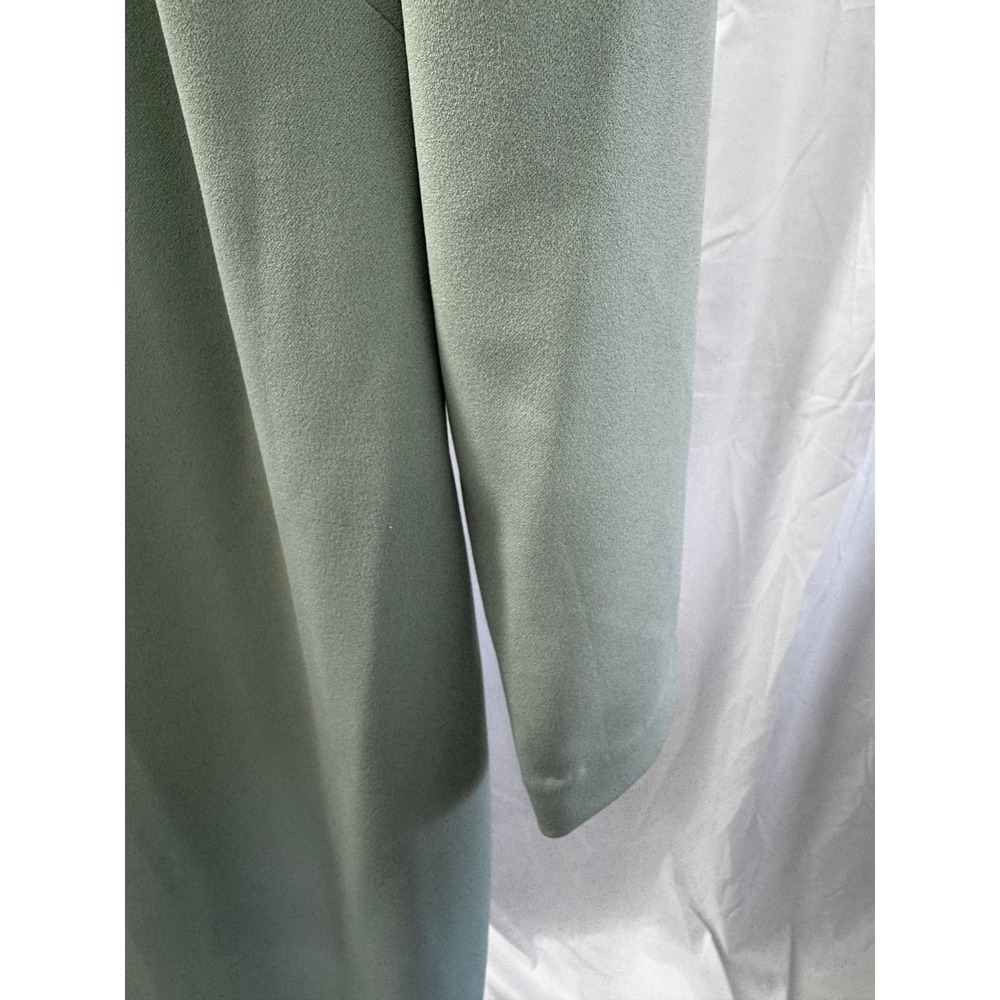 Calvin Klein Seafoam Green Exposed Gold Zip 3/4 Sleeve Sheath Office Dress Sz 12 - Picture 6 of 12